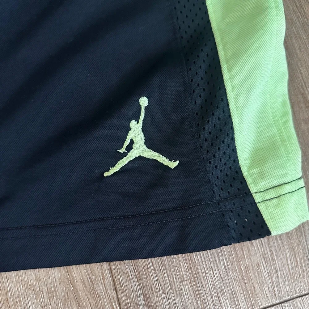 Jordan Dri-FIT Basketball Shorts Mens Large Black Lime Green 642321-014